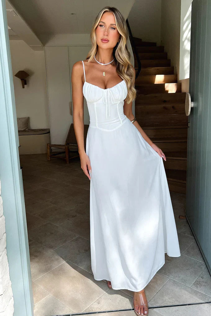 Corina - Bağcıklı Askısız Maxi Elbise Mağazam
