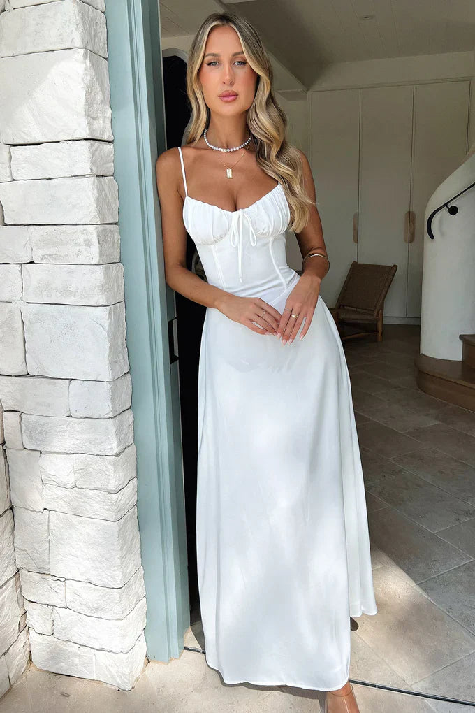 Corina - Bağcıklı Askısız Maxi Elbise Mağazam