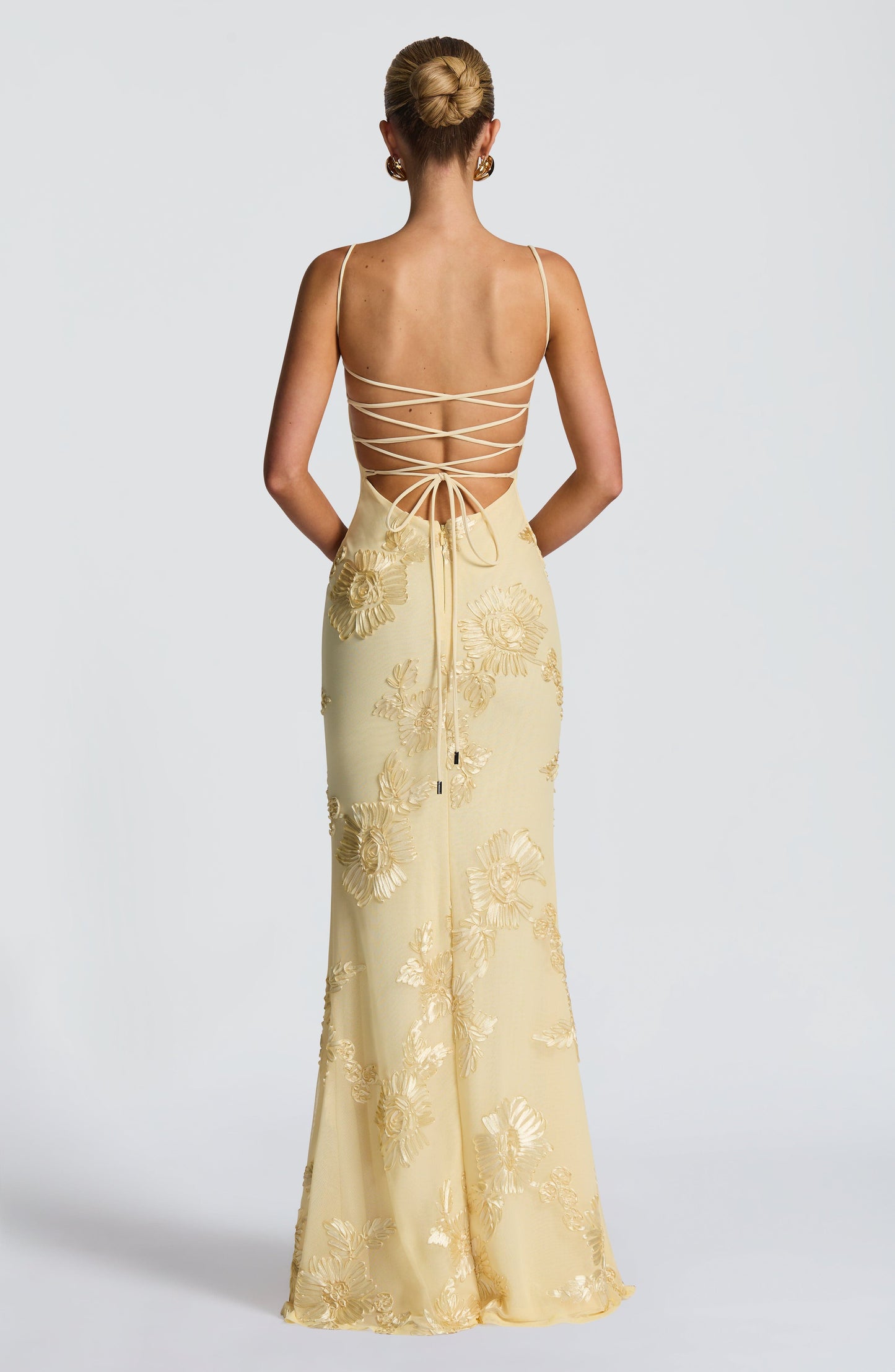 Nefertiti Maxi Elbise - Limon Sarısı Niebbla