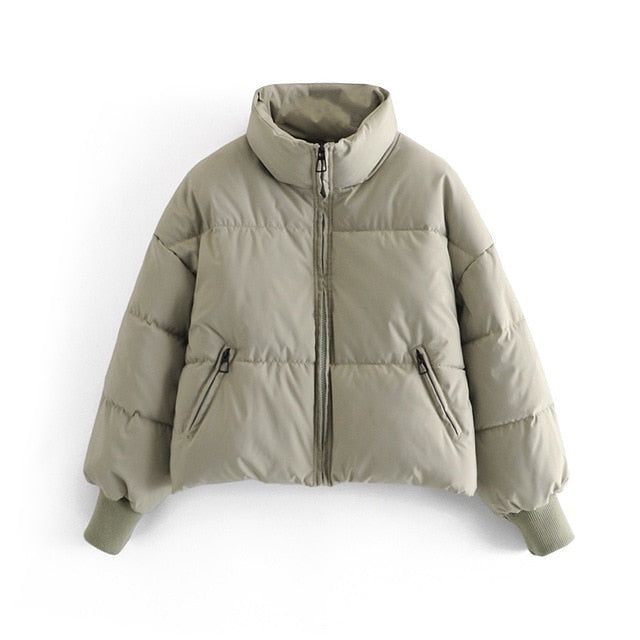 Xandri - Yaka Detaylı Puffer Fermuarlı Ceket