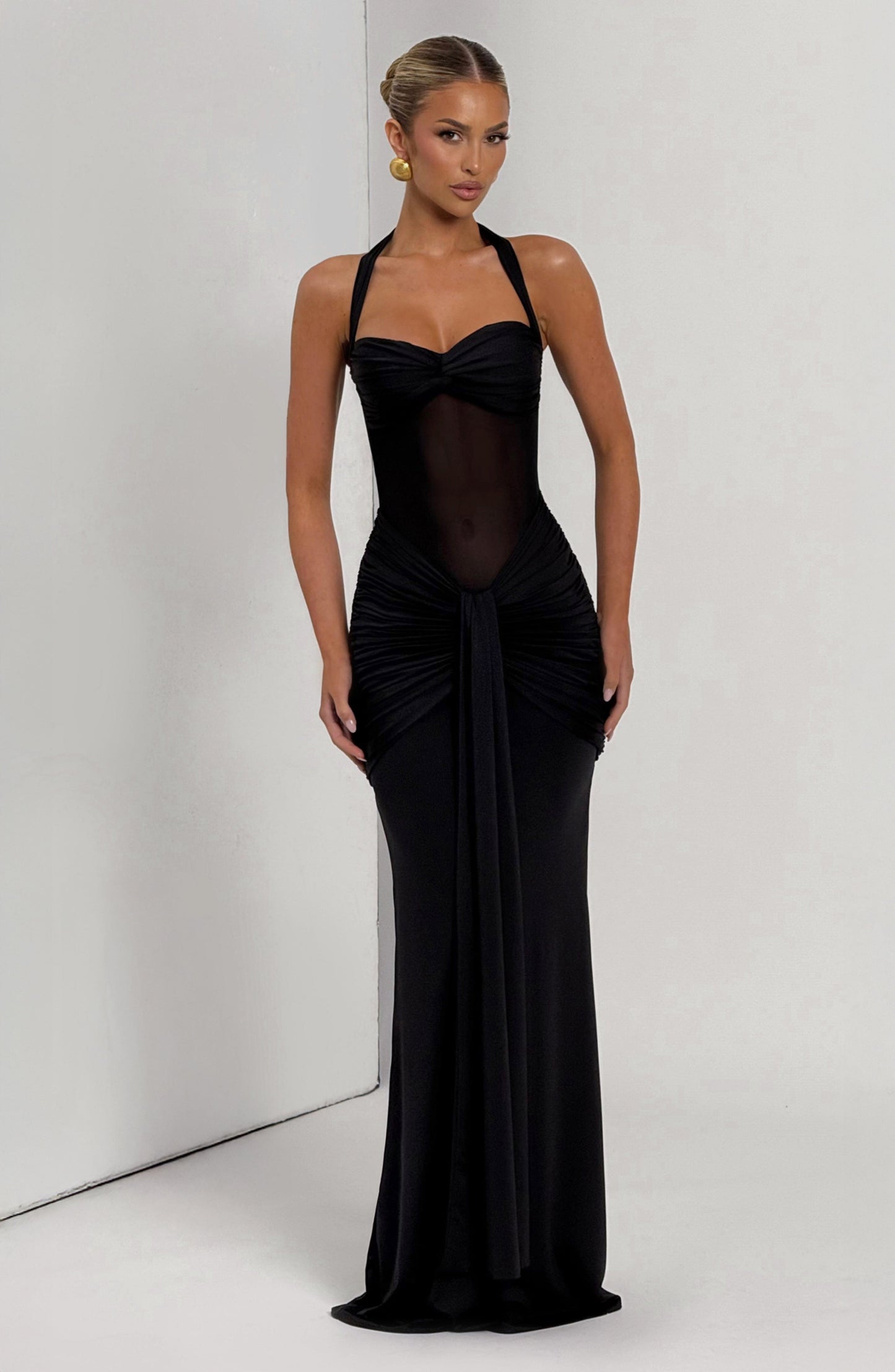 Vixen Maxi Elbise - Siyah Niebbla
