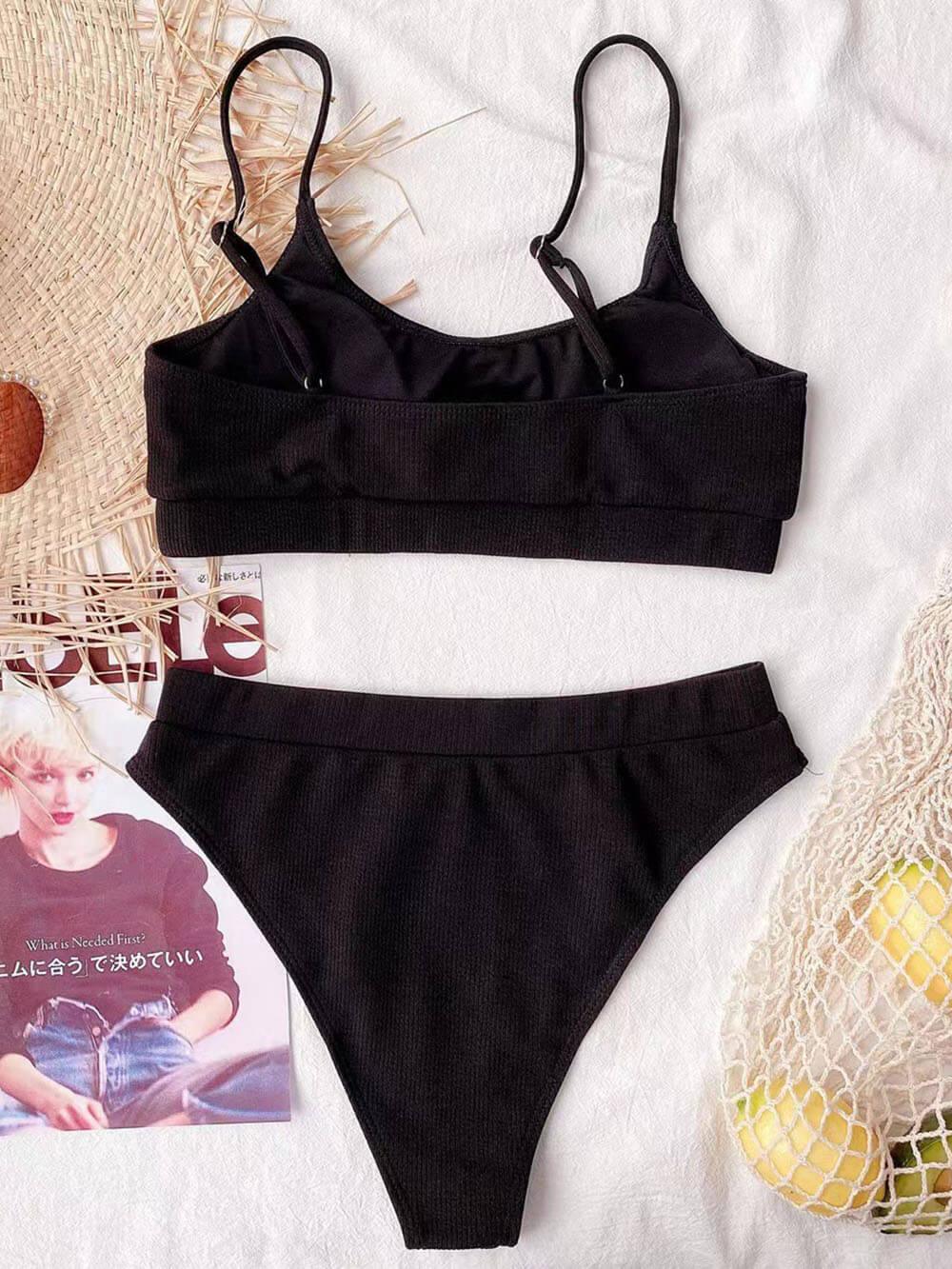 Şık U Yakalı Kolsuz Bikini Niebbla