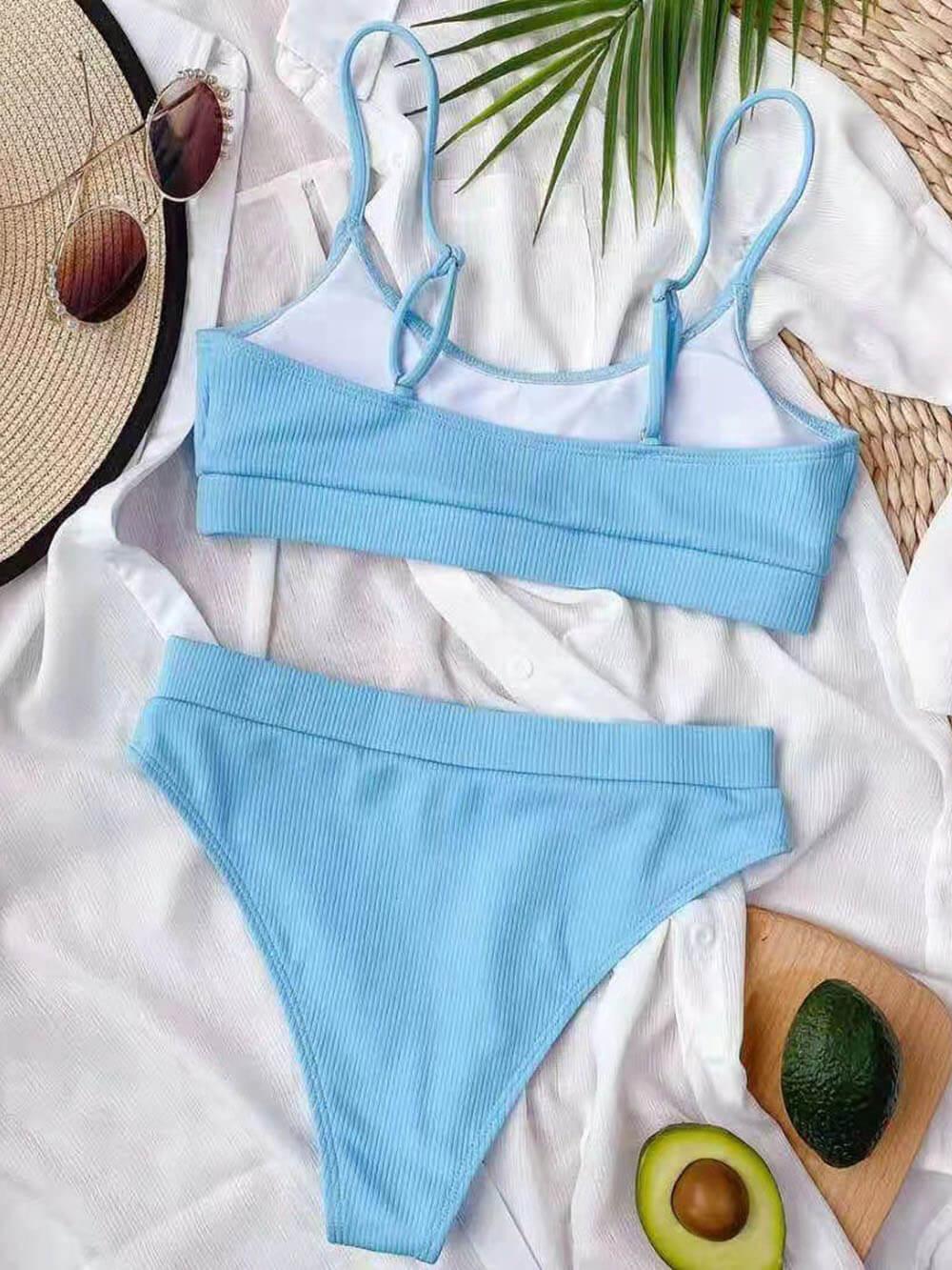 Şık U Yakalı Kolsuz Bikini Niebbla