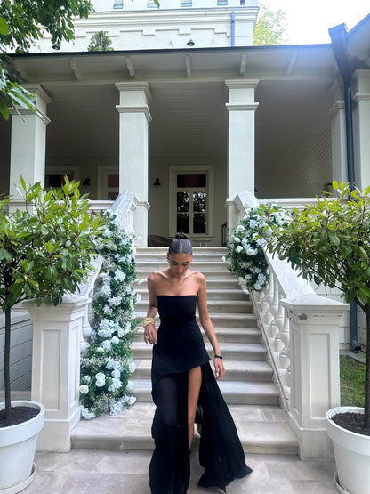 Elodie - Strapless Şifon Elbise Mağazam