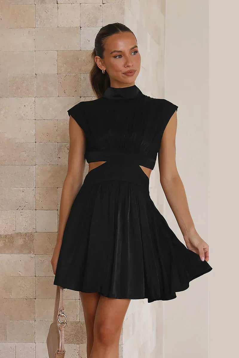 Beatrice Mini Elbise Siyah Niebbla
