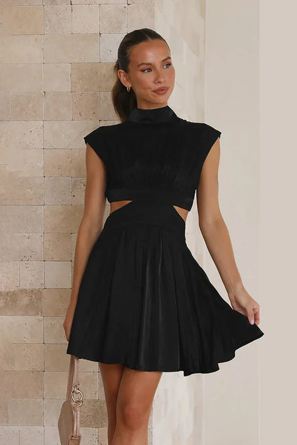 Beatrice Mini Elbise Siyah Niebbla