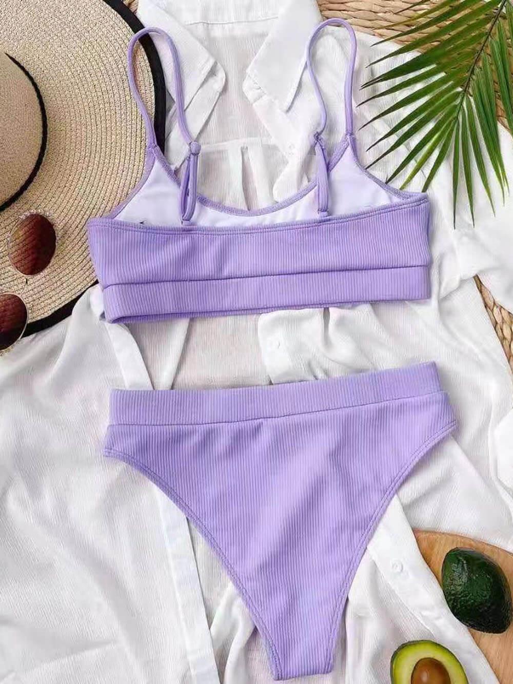 Şık U Yakalı Kolsuz Bikini Niebbla