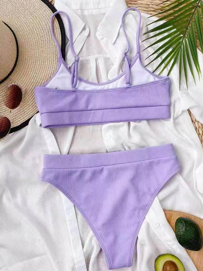 Şık U Yakalı Kolsuz Bikini Niebbla