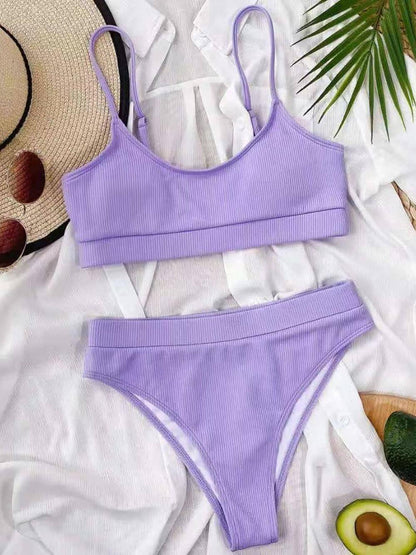 Şık U Yakalı Kolsuz Bikini Niebbla