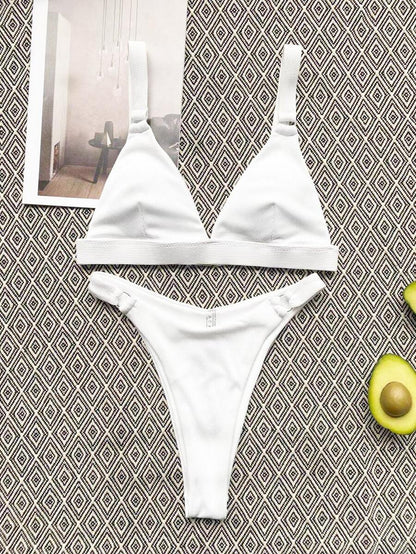 Halka Detaylı Sade Gündelik Bikini Takımı Niebbla