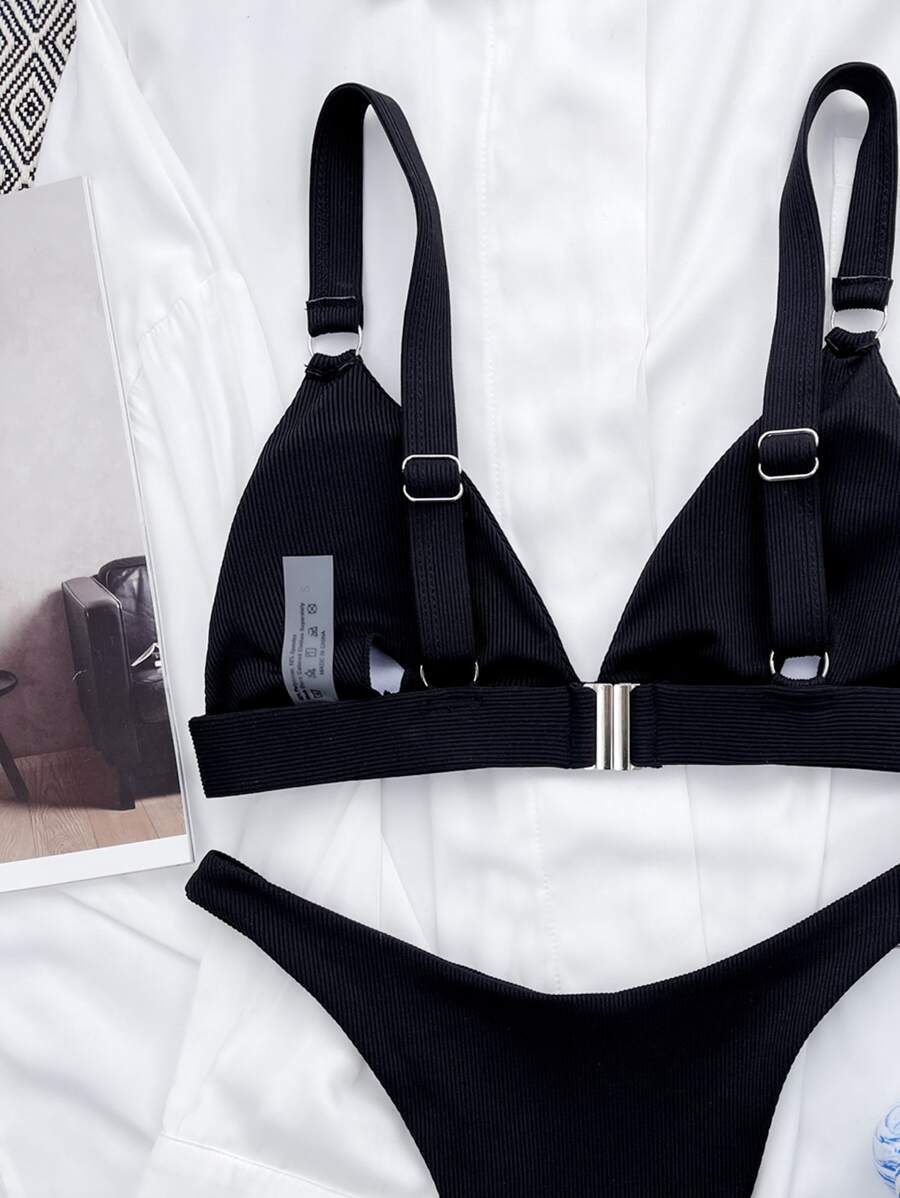 Halka Detaylı Sade Gündelik Bikini Takımı Niebbla