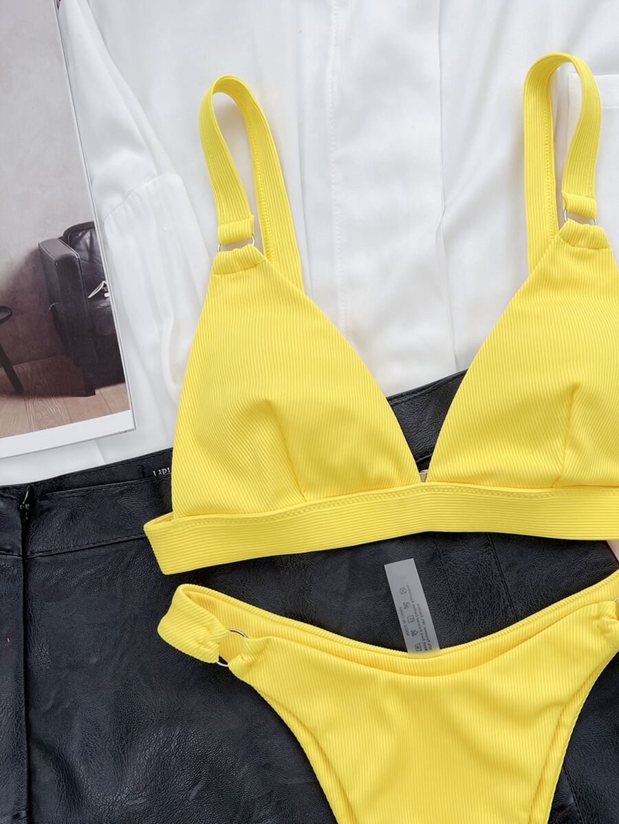 Halka Detaylı Sade Gündelik Bikini Takımı Niebbla