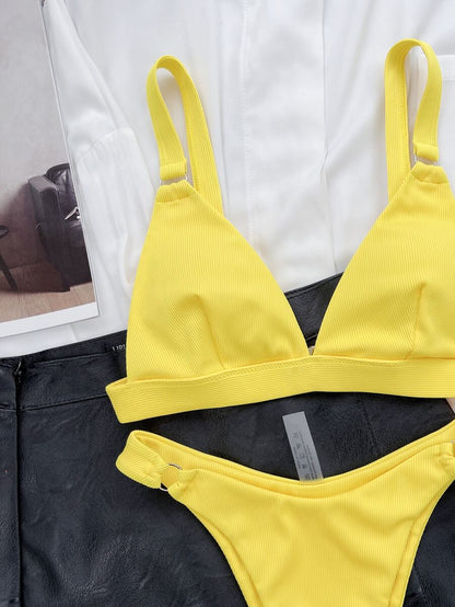 Halka Detaylı Sade Gündelik Bikini Takımı Niebbla