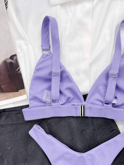 Halka Detaylı Sade Gündelik Bikini Takımı Niebbla