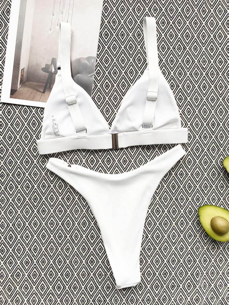 Halka Detaylı Sade Gündelik Bikini Takımı Niebbla