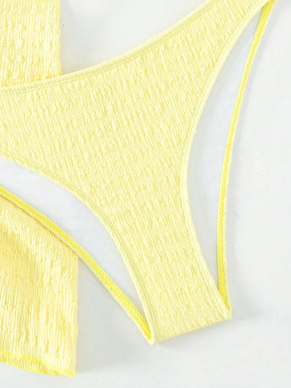 3 Parça Bikini Ve Düğümlü Mini Etek Takımı Niebbla