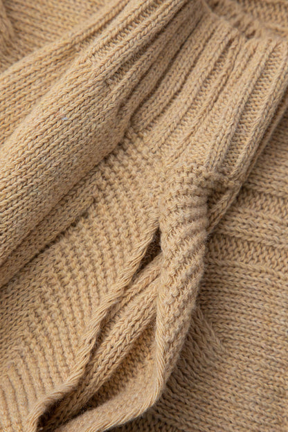 Basic Solid Knit Mock Kazak Siaora