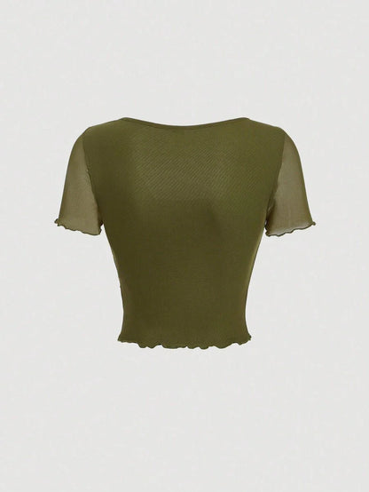 Bağcık Detaylı Romantik Crop Niebbla