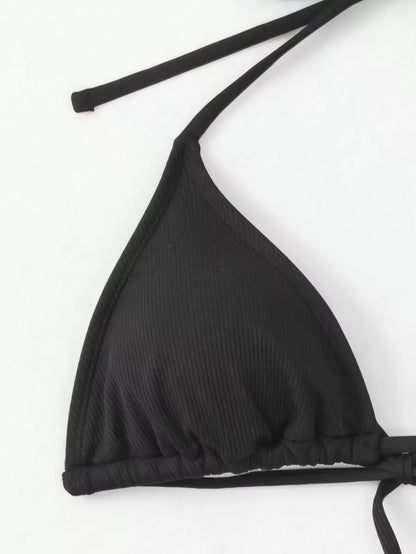 Çiçek Desenli Halter Bağcıklı Bikini Takımı Niebbla