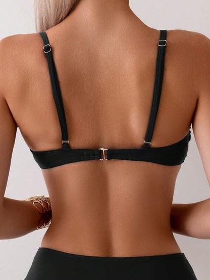 Halka Dantelli Sade Bikini Takımı Niebbla
