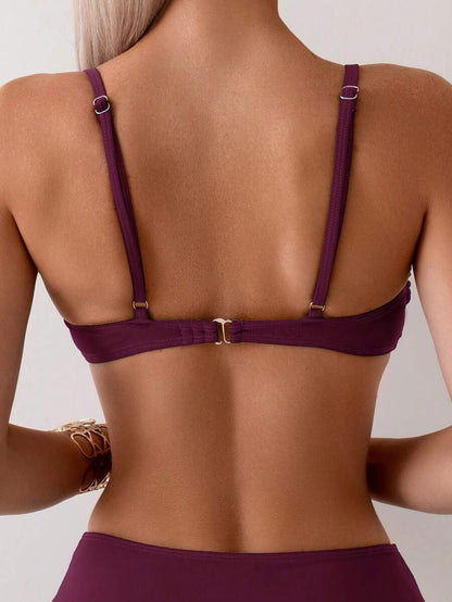 Halka Dantelli Sade Bikini Takımı Niebbla