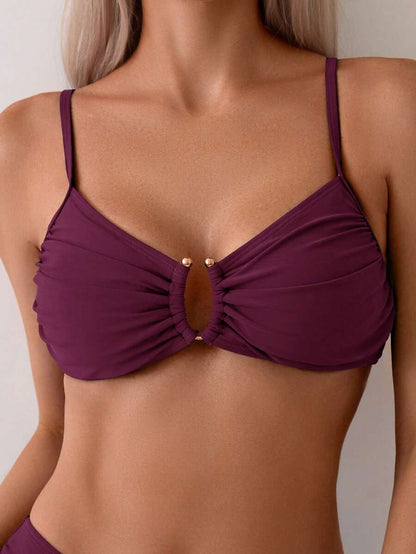 Halka Dantelli Sade Bikini Takımı Niebbla