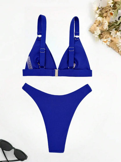 Halka Detaylı Sade Gündelik Bikini Takımı Niebbla