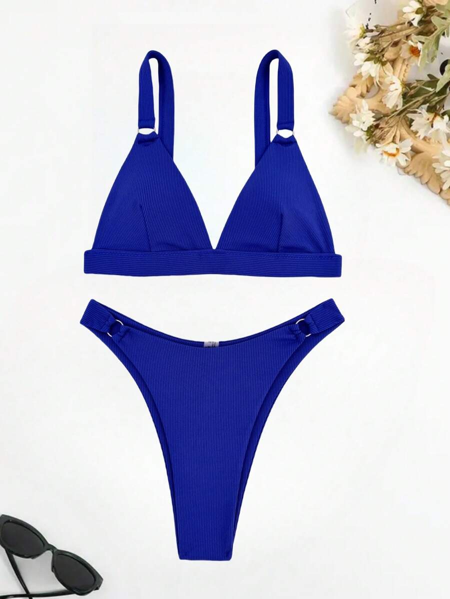 Halka Detaylı Sade Gündelik Bikini Takımı Niebbla