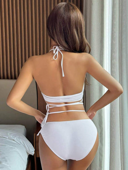 Beyaz Bikini Takımı Niebbla
