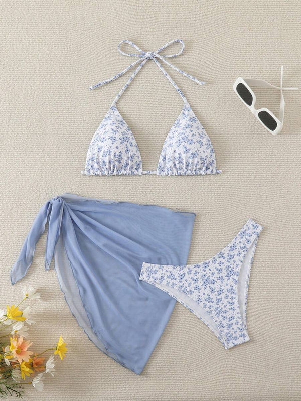 Çiçek Desenli Bikini Takım Niebbla