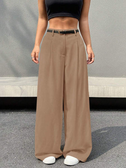 Kemerli Geniş Paça Günlük Pantolon Niebbla