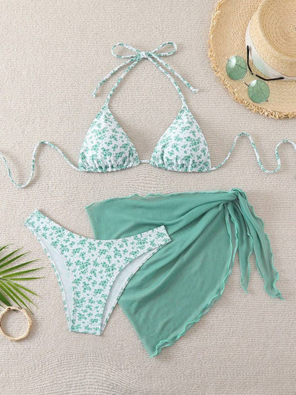 Çiçek Desenli Bikini Takım Niebbla