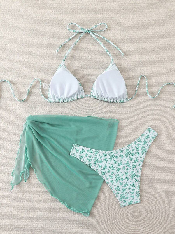 Çiçek Desenli Bikini Takım Niebbla