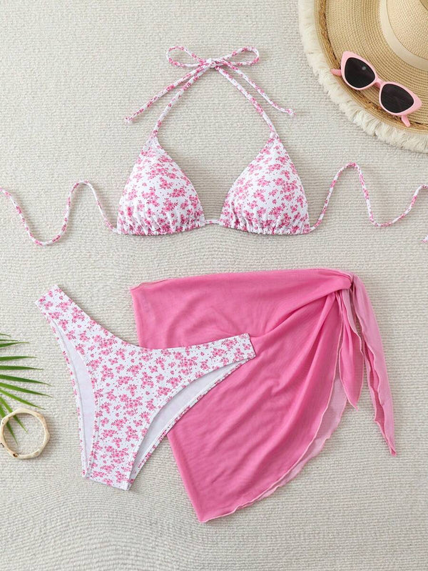 Çiçek Desenli Bikini Takım Niebbla