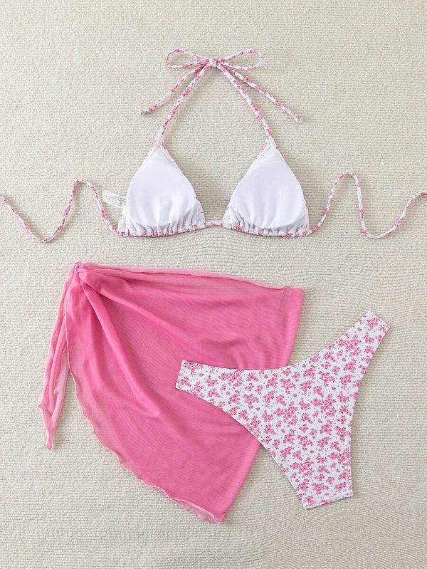 Çiçek Desenli Bikini Takım Niebbla