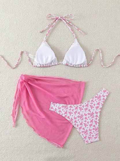 Çiçek Desenli Bikini Takım Niebbla