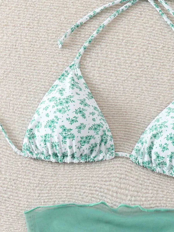 Çiçek Desenli Bikini Takım Niebbla