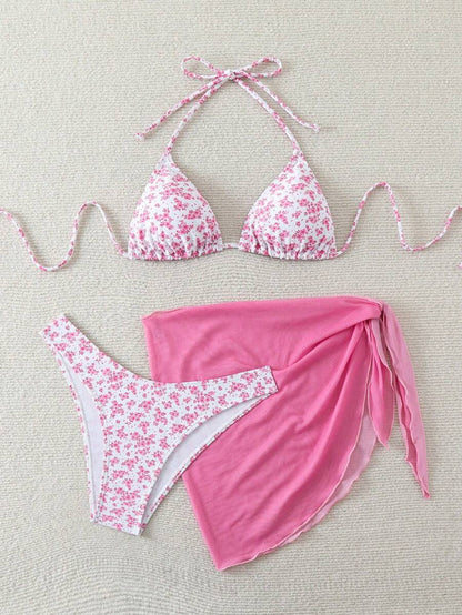 Çiçek Desenli Bikini Takım Niebbla