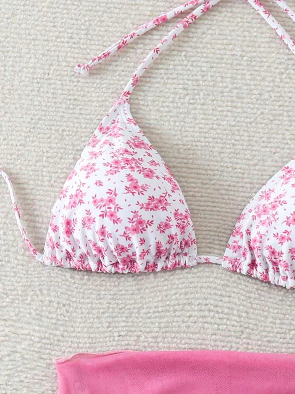 Çiçek Desenli Bikini Takım Niebbla
