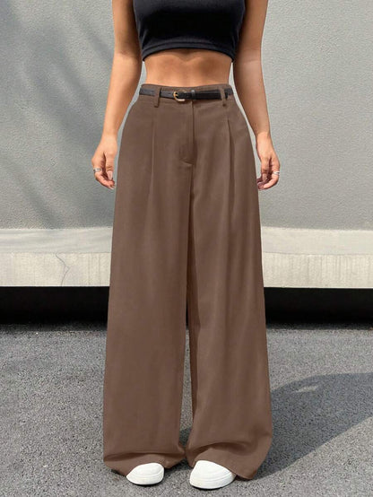 Kemerli Geniş Paça Günlük Pantolon Niebbla