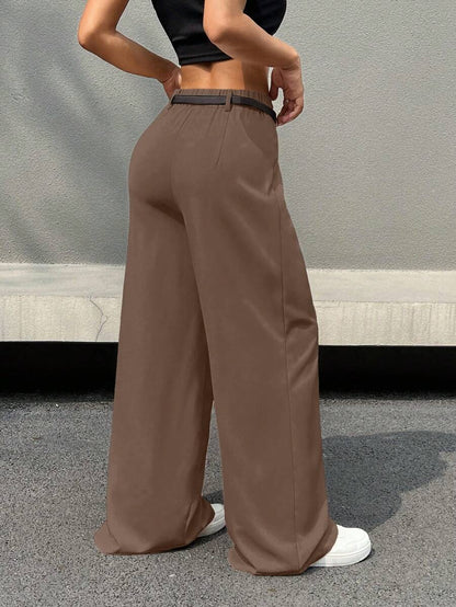 Kemerli Geniş Paça Günlük Pantolon Niebbla