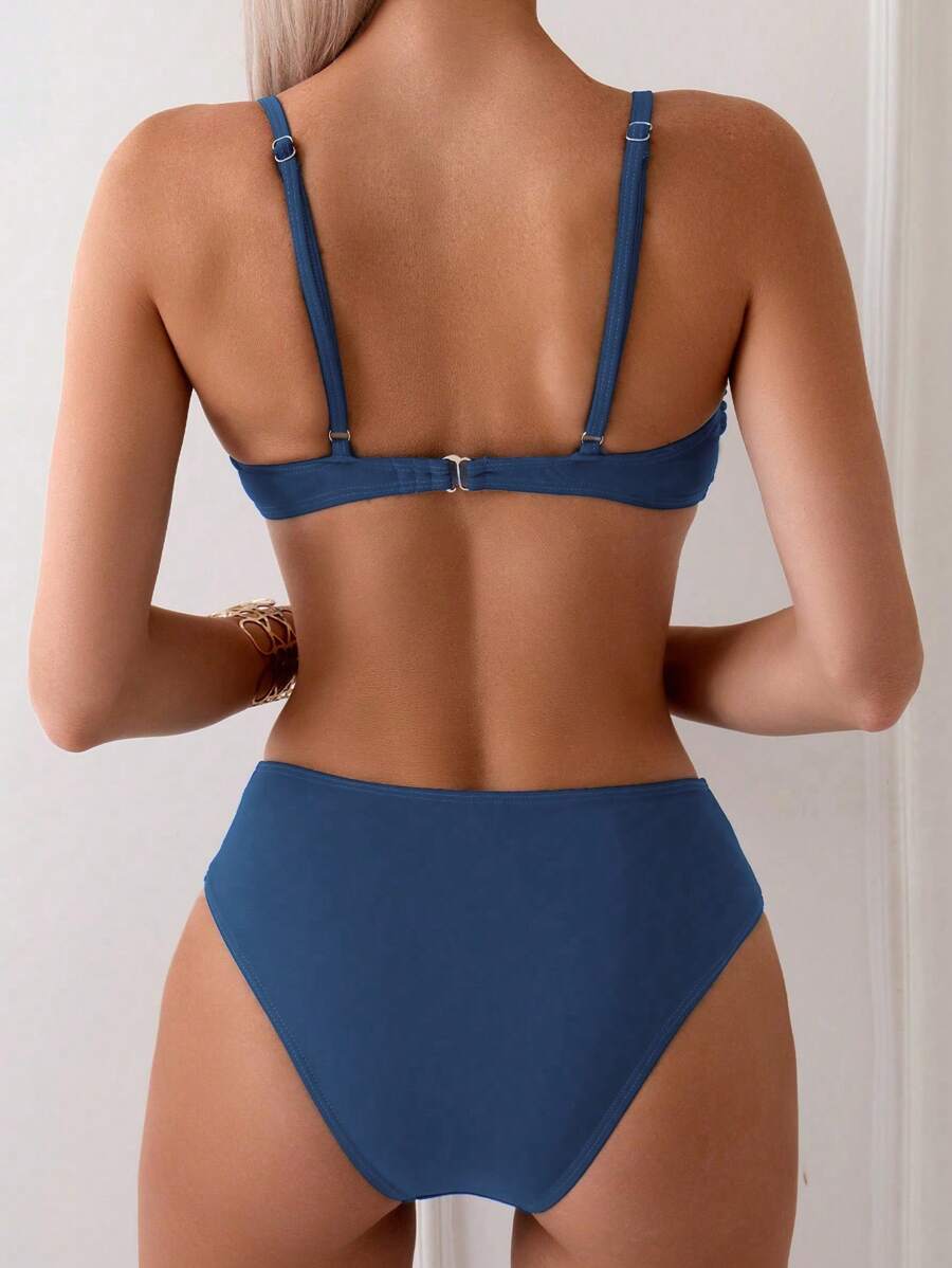 Halka Dantelli Sade Bikini Takımı Niebbla