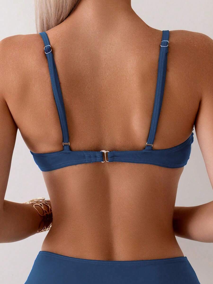Halka Dantelli Sade Bikini Takımı Niebbla