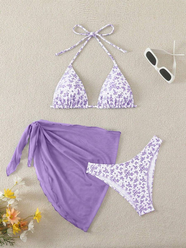 Çiçek Desenli Bikini Takım Niebbla