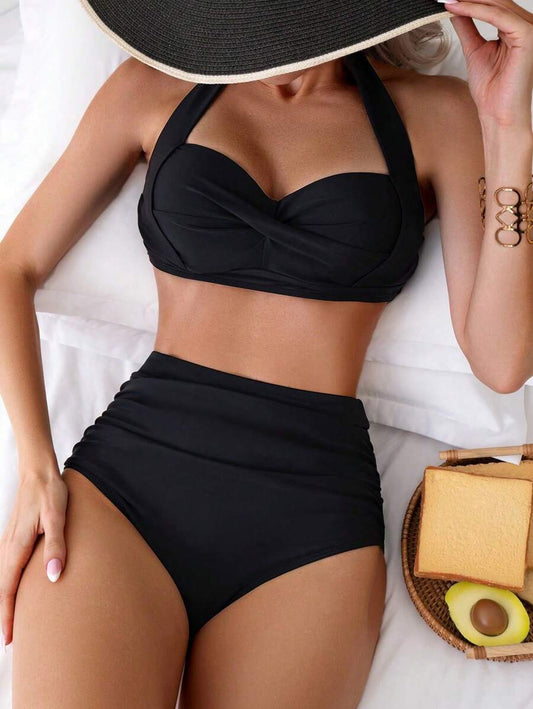 Sarmal Detaylı Sade Bikini Takımı Niebbla