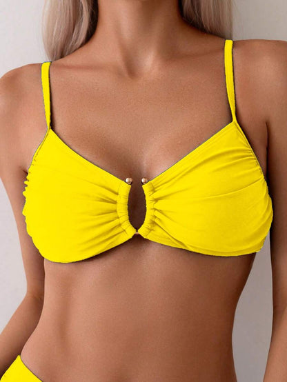 Halka Dantelli Sade Bikini Takımı Niebbla