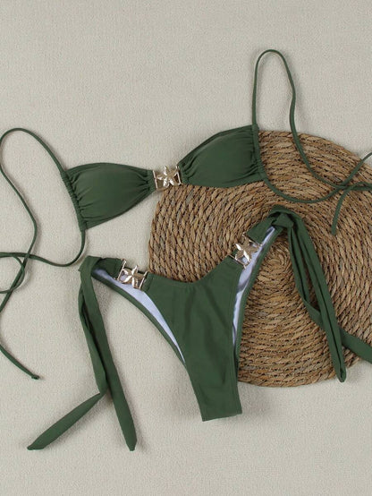 Seksi Bandeau Bikini Takımı Niebbla