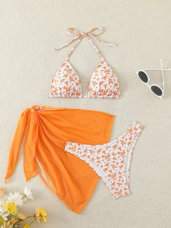 Çiçek Desenli Bikini Takım Niebbla