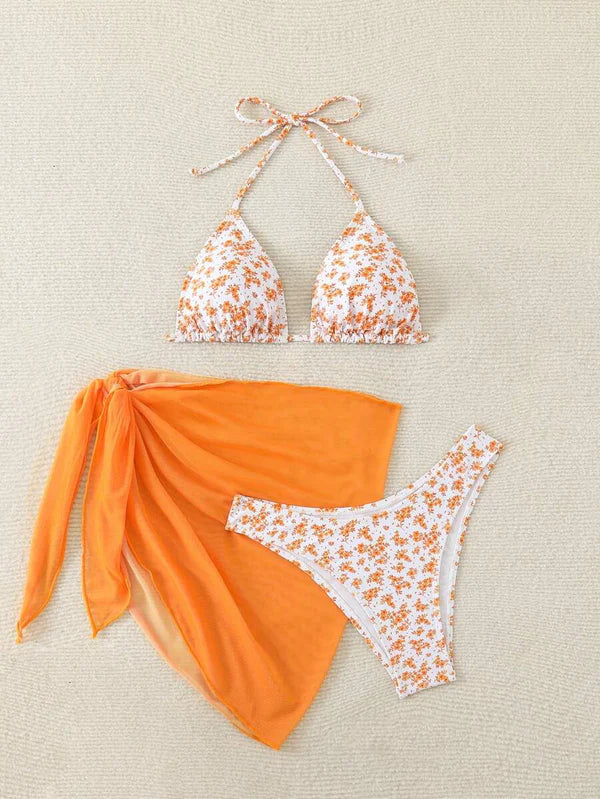 Çiçek Desenli Bikini Takım Niebbla