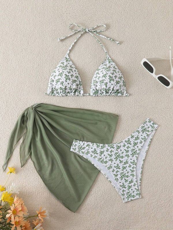 Çiçek Desenli Bikini Takım Niebbla